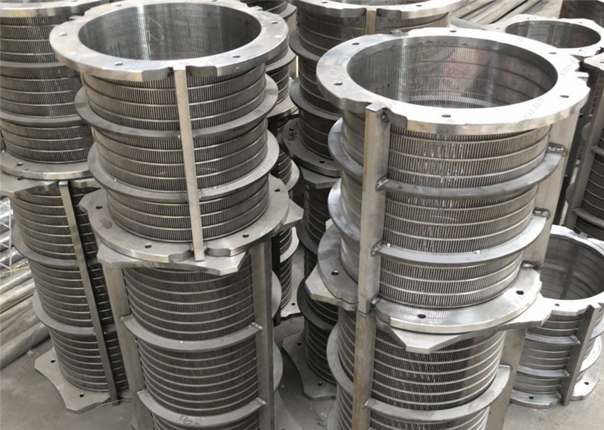 High Precision SUS316L 0.3mm Slot Wedge Wire Mesh Filter Element Flat