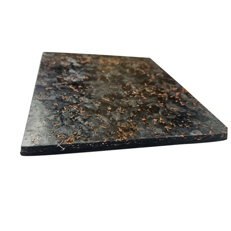 Glossy/ Matte Customize Forged Gold Foil Carbon Fiber Sheet 50% Glossy Weave Forge Pattern