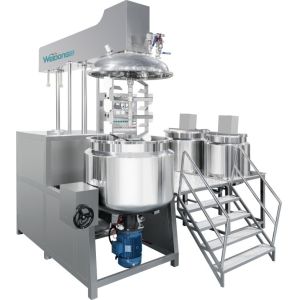Automated Cosmetic Emulsifier Mixer Double Shaft Easy Cleaning
