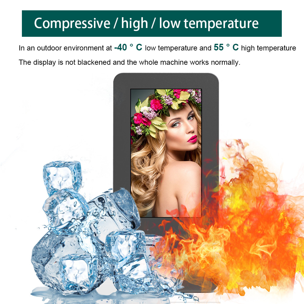 55 Inch Interactive Exterior Digital Signage Totem Ultra Bright Waterproof