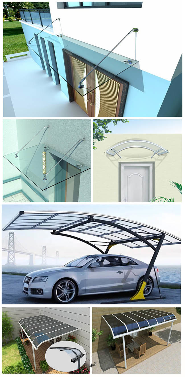 CE Transparent Polycarbonate Patio Awning