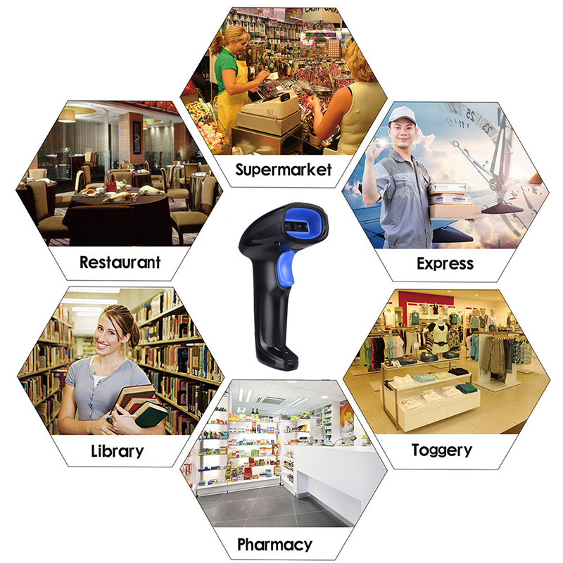 Desktop Barcode Image Scanner 1D 2D Hands Free For Inventary Store Supermarket