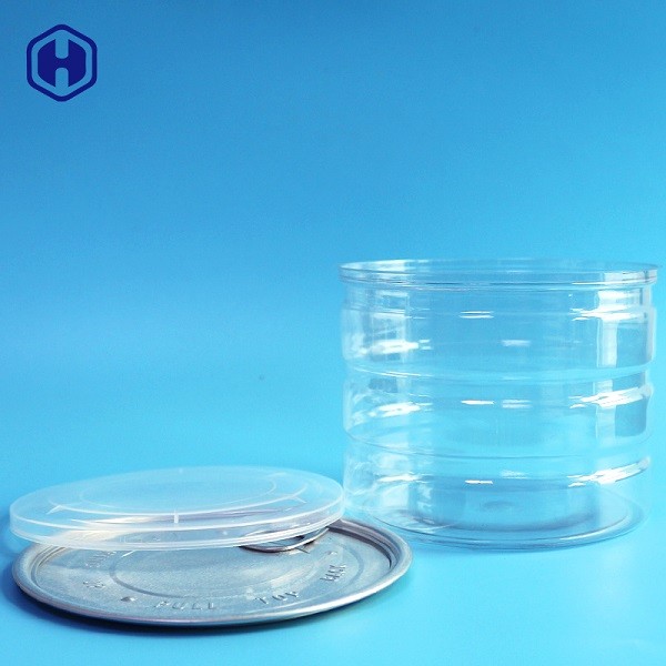 Large Capacity Clear Plastic Cans Round Sturdy Compression Resistance