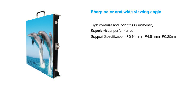 6500nits P6.25 RGB Waterproof Outdoor Rental Led Display with 500 x 500mm Cabinet