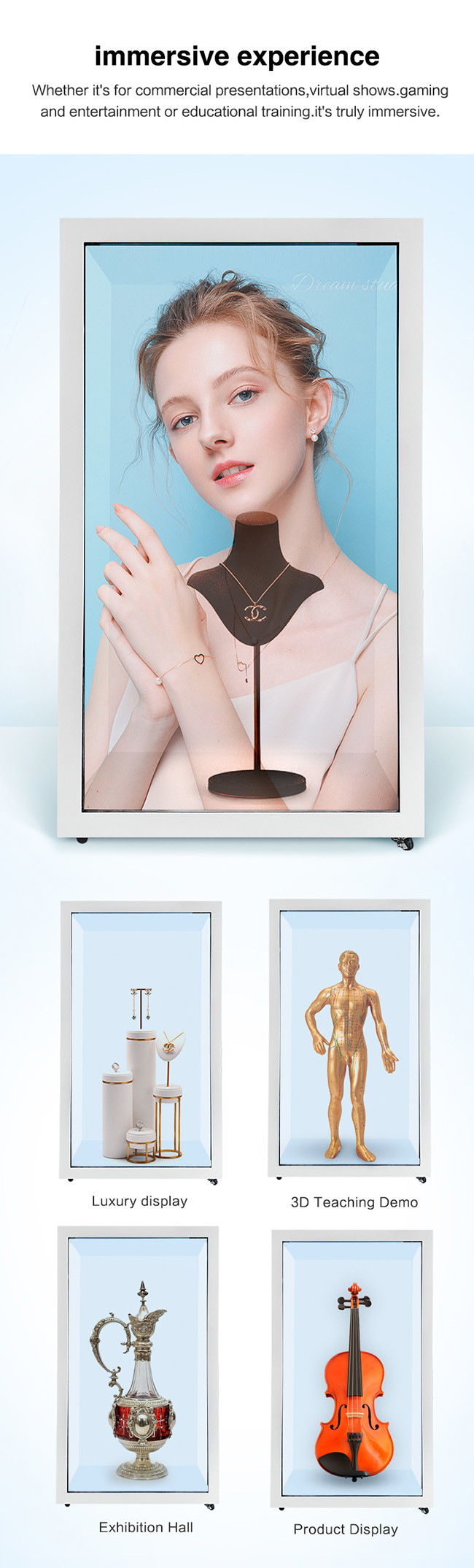 Museums & Exhibitions LCD Transparent Display See Through Lcd Box
