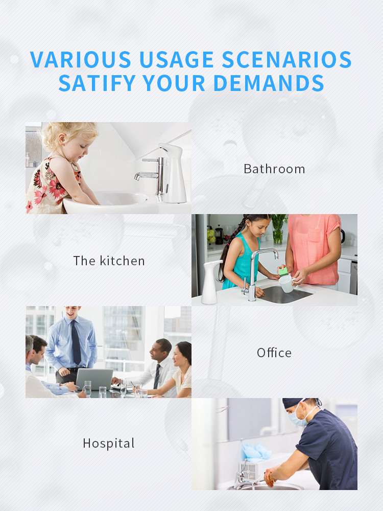 2kg Refillable Touch Free 200ml Electric Hand Sanitizer Dispenser Foam Soap For Hotel