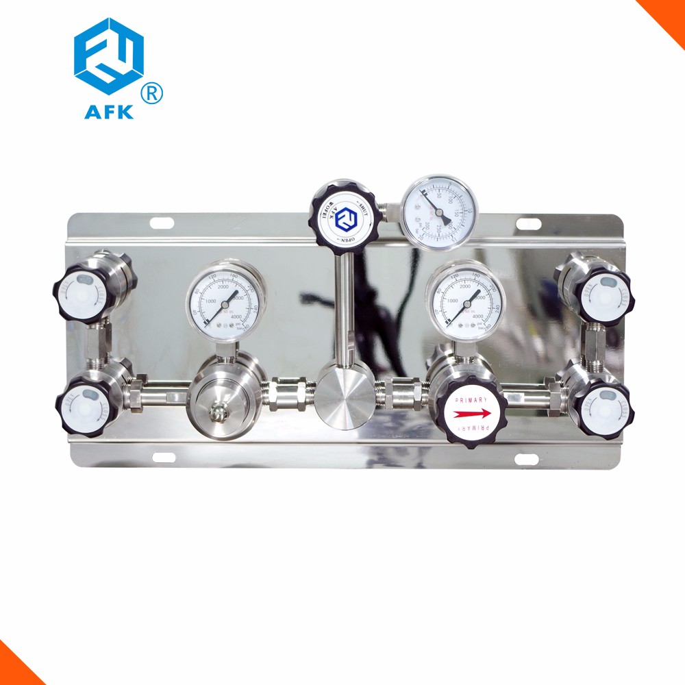 Stainless Steel Changeover Manifold With FCTFE Seat Cv 0.14 Working Temp -40℃~74℃