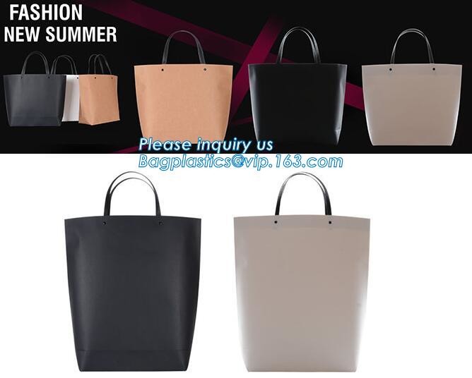 Flower carrier bag with different color customized pot plants kraft paper bag with handle,stamping logo fancy paper flow