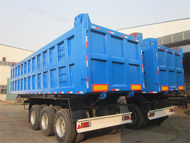 2 / 3 / 4 Axle Dump Trailer 20 - 80T , Energy Saving Steel Dump Trailers