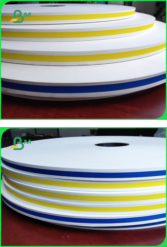 120G 13.5 / 13.7 / 14MM Green Straw Paper With FDA Certificate Stripe Printing