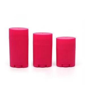  Recyclable Easy to Carry Oval Shape Twist Up Empty Deodorant Stick Container for DIY Refills Manufactures