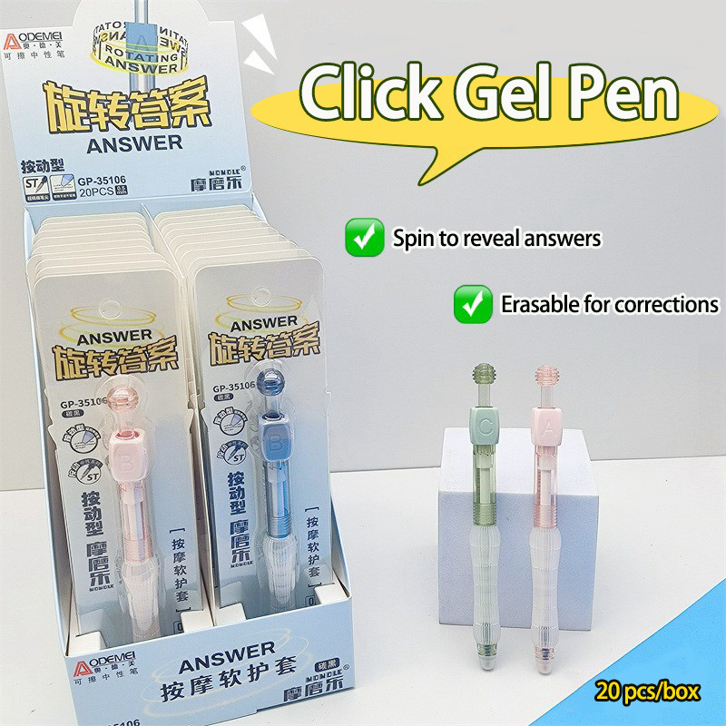 Fashion Rotate Toy Pen Erasable Neutral Plastic 0.5mm Pens for Students