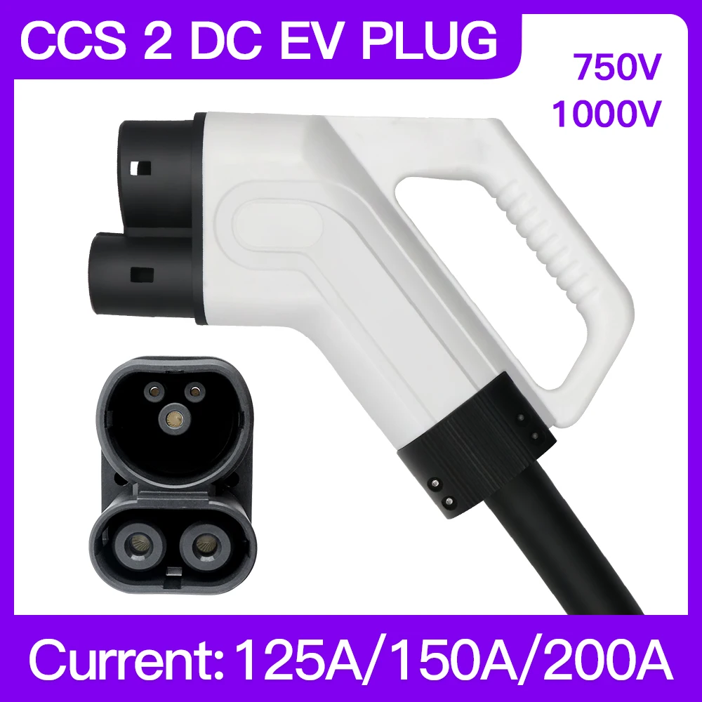 CCS Combo 2 Plug With Cable 5m Ev Charging Cable 150A 200A 250A 300A DC Fast EV Charger CCS2 EV connector