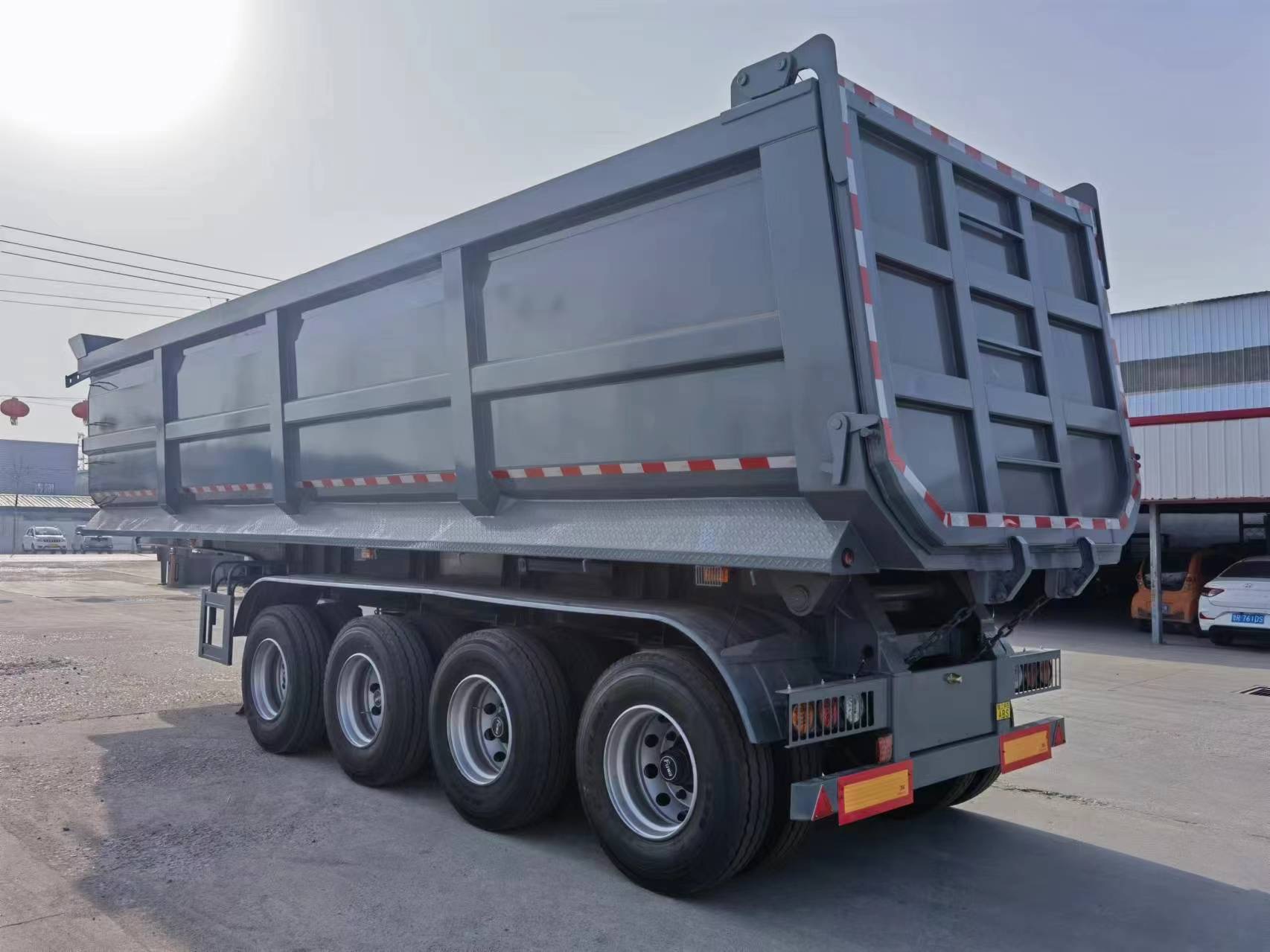 3 4 5 Axles used Sand Break Stone Rocky Scrap Yard Tipper Dump Semi Trailer For Mine Coal Transport Dump Trailer