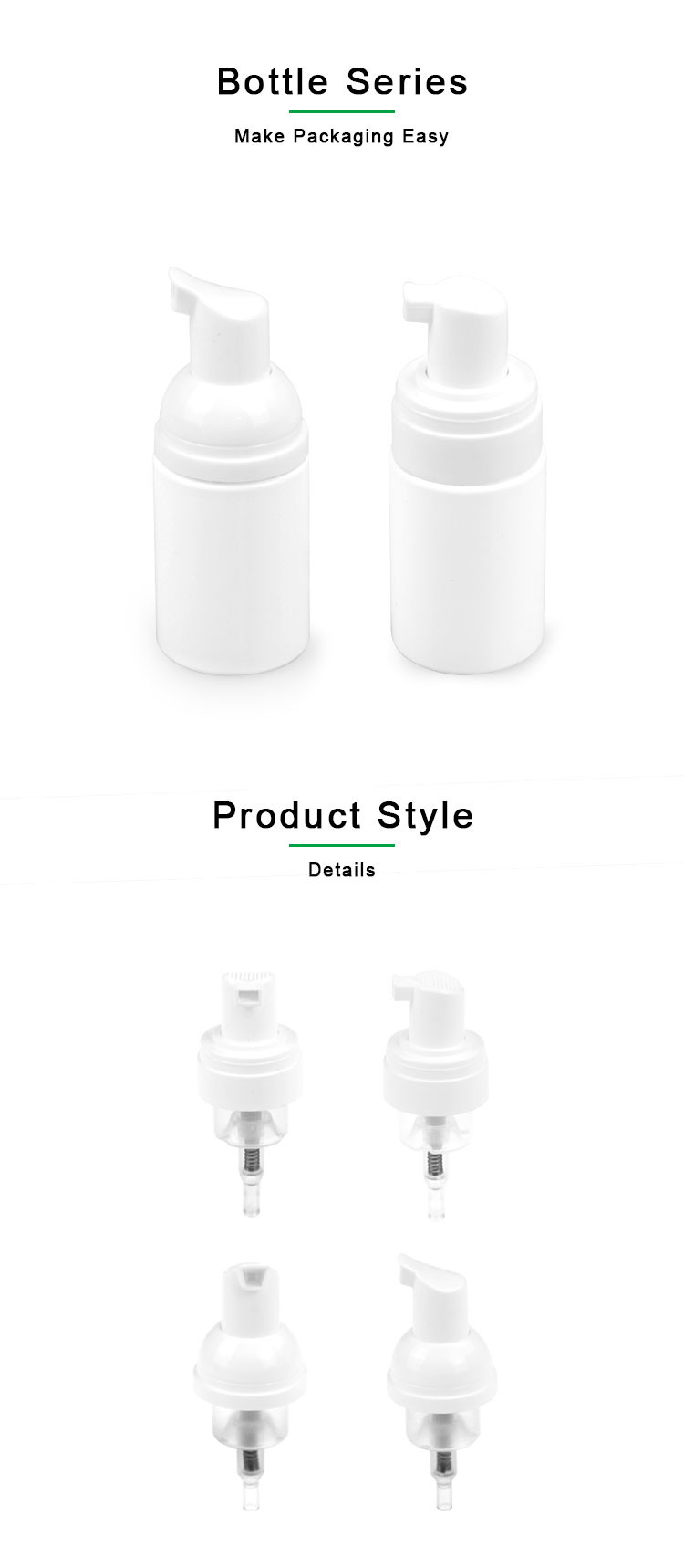 Bubbler White Clear Mousse Liquid Foam Empty Bottle For Shower Gel