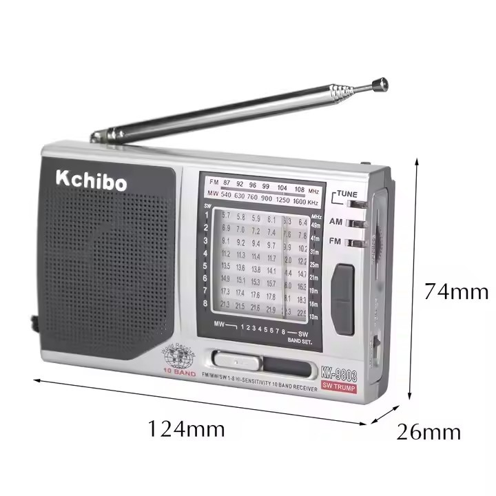Coffee/Wooden FM Radio with Built-In Speaker The Perfect Combination of Style and Function