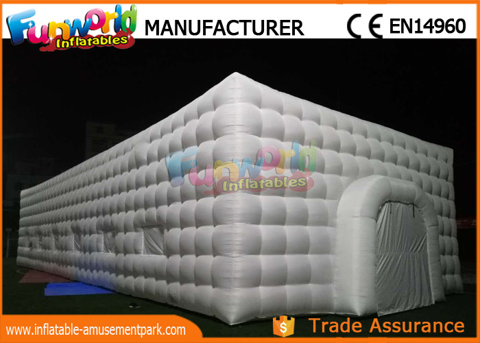 Large Outdoor LED Inflatable Cube Tent for Wedding / Camping
