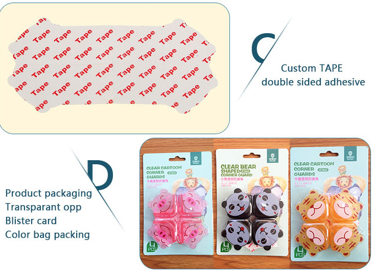 Cartoon Transparent Baby Safety Corner Guards Domestic OEM Triangle for Ball Furniture