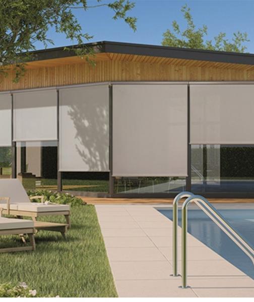 48x40mm Aluminium Big Window Awnings Vertival Sunsetter Awning Remote Control