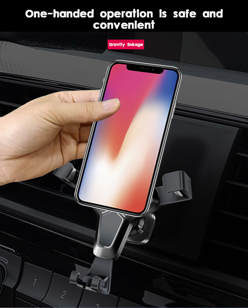 360 Degree Rotation Smart Phone Holder 0.1kg Adjustable Gravity Car Phone Holder Bracket