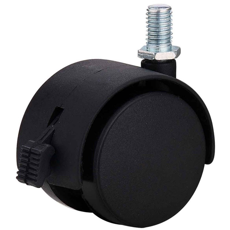50mm threaded stem double wheel furniture castors