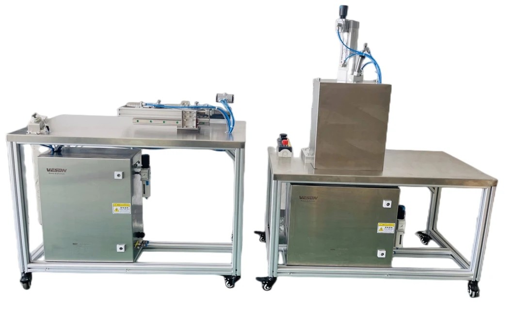 Semi Automatic Horizontal Filling Machine For Packing Glass / Silicone / Sealing / Nail Free Glue