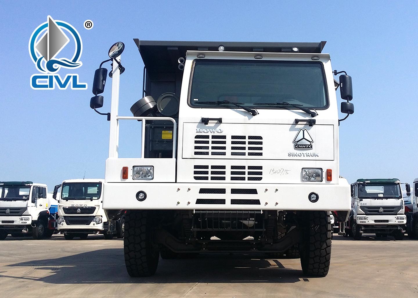 Sinotruk 70T 6x4 Howo Heavy Duty Loading Mining Dump Truck For Big Rocks In Wet Mining Road