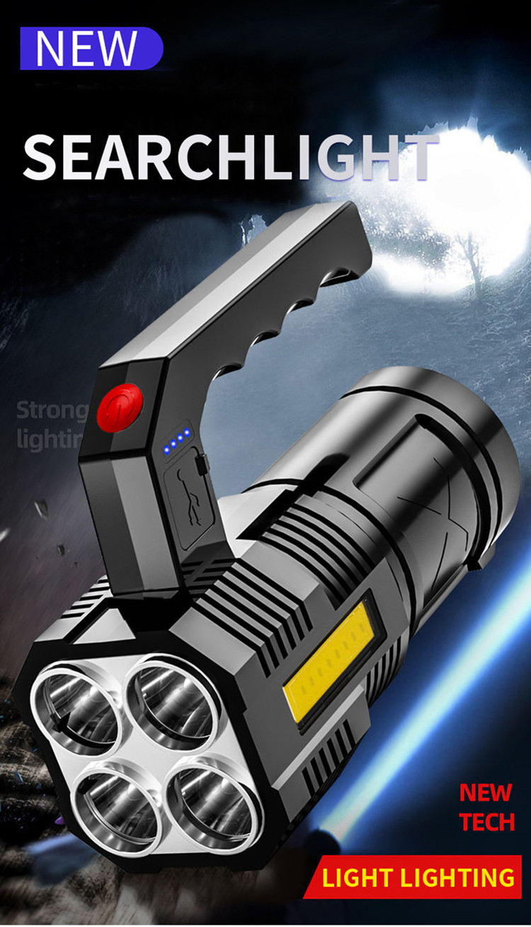 1500mah Rechargeable Waterproof Torch Outdoor Working Light 6000K