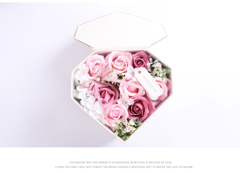Custom 20x12 Flower Bouquet Box Black Diamond Shaped Jewelry Chocolate Gift With Drawer