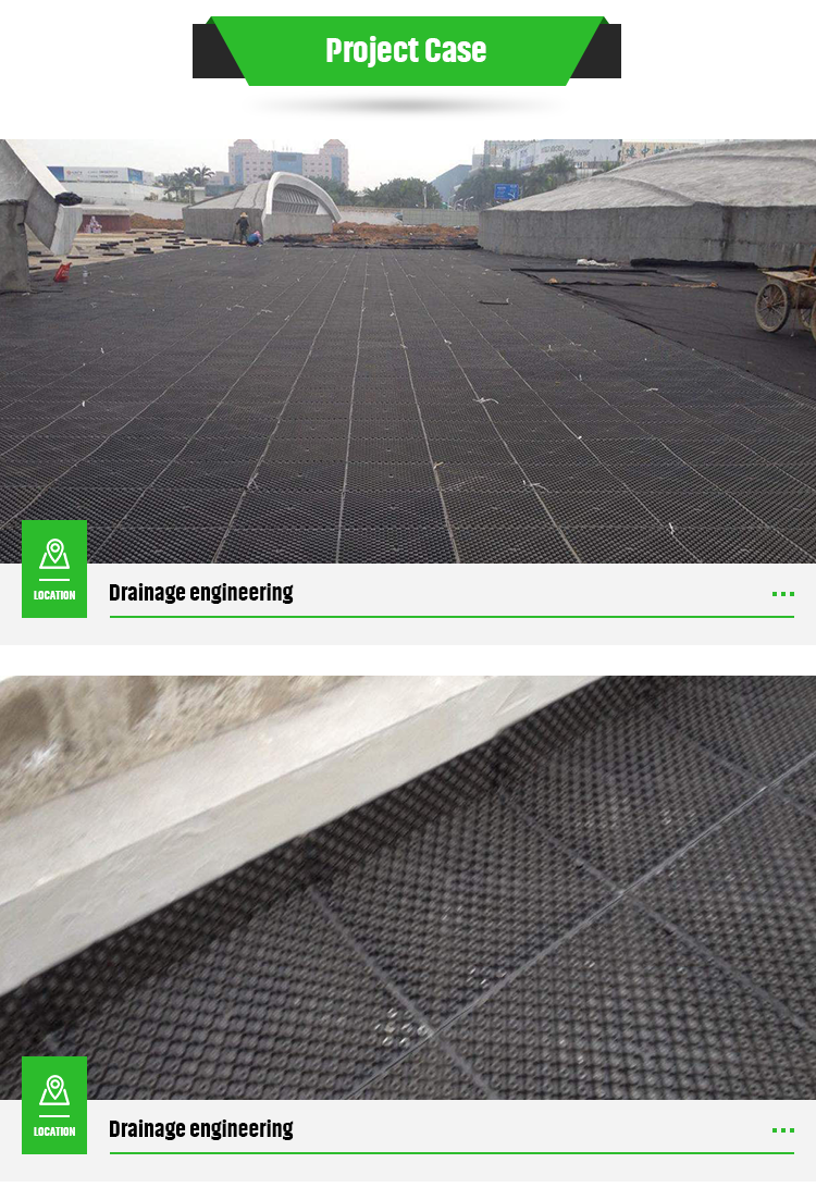 Roof Greening And Reduce Water Pressure HDPE Dimple Geotextile Membrane