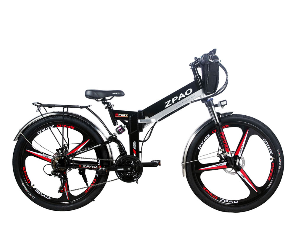 21 Speed Electric Folding Bike 48V 120Km Long Range 26 Inch Wheel Ebike