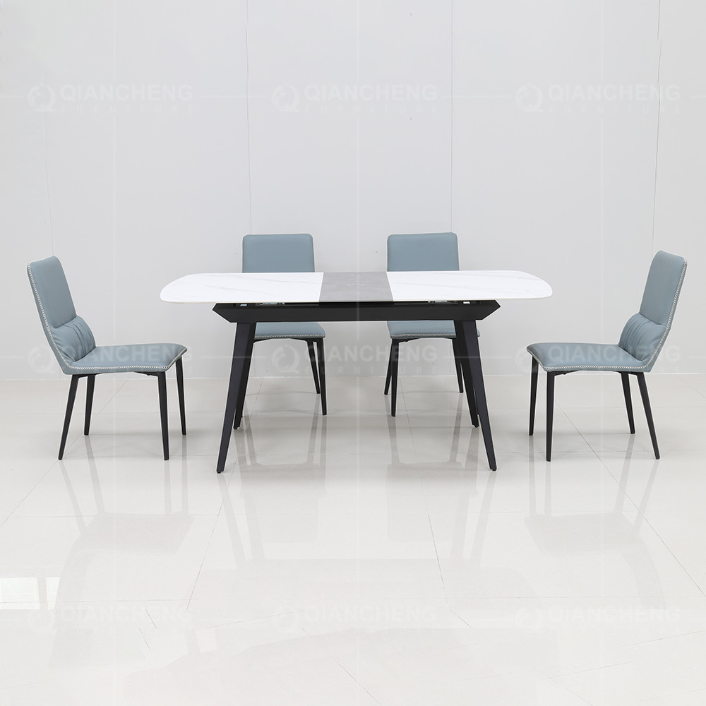 1.3CBM SS Steel Furniture White Sintered Stone Surface For 6 Person