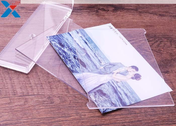 Plexiglass PMMA Custom Acrylic Frames Double Rotating U Shape Picture Table Frame