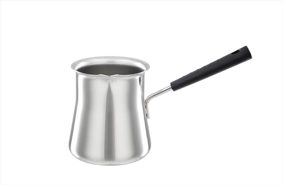 Middle east type stainless steel silver milk cup with lid and stainless steel handle& coffee pot