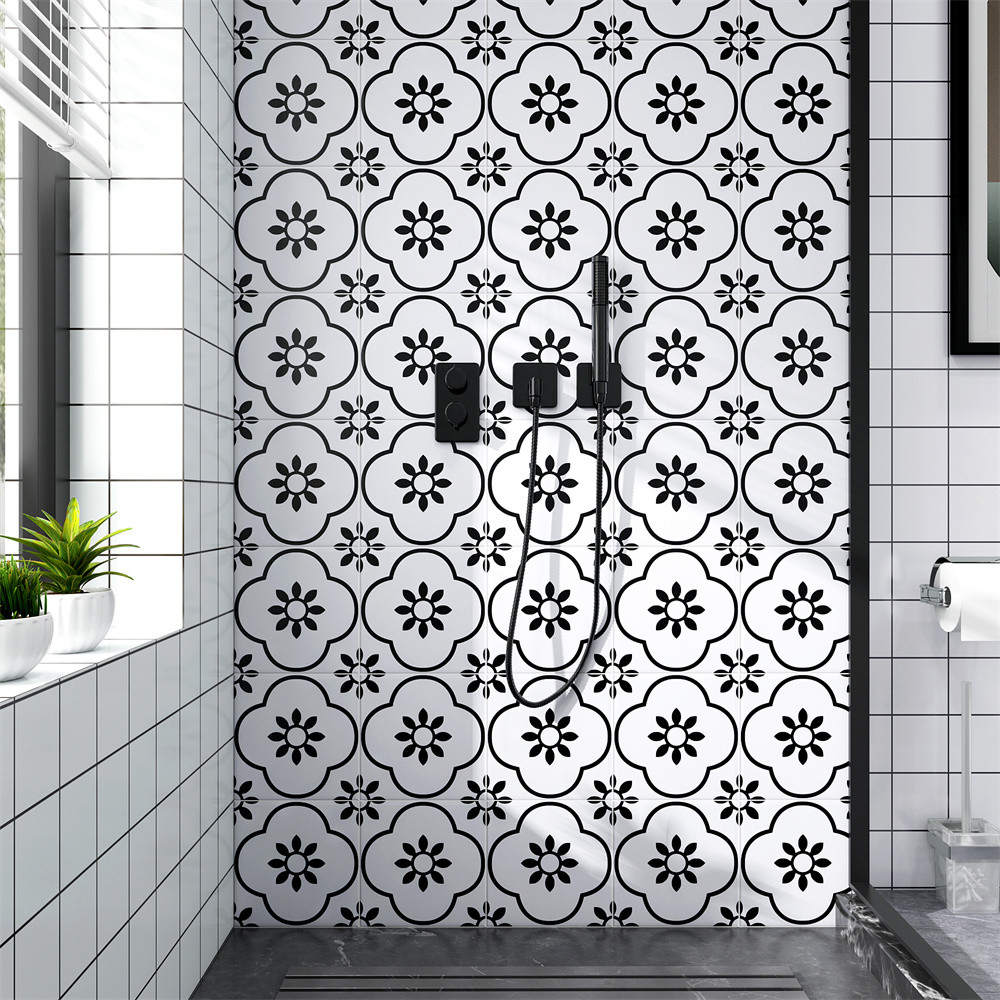 Wear-Resistant 200x200mm Grade AAA Floor And Indoor Wall Floret Ceramic Rustic Tile For Bathroom And Living Room