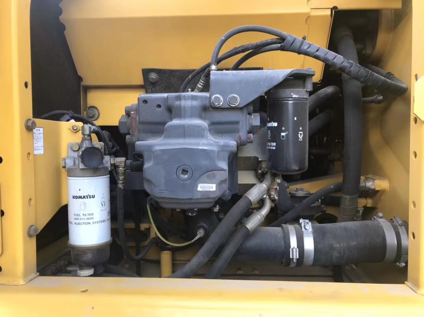 Used Komatsu PC210 crawler excavator sold at a low spot price