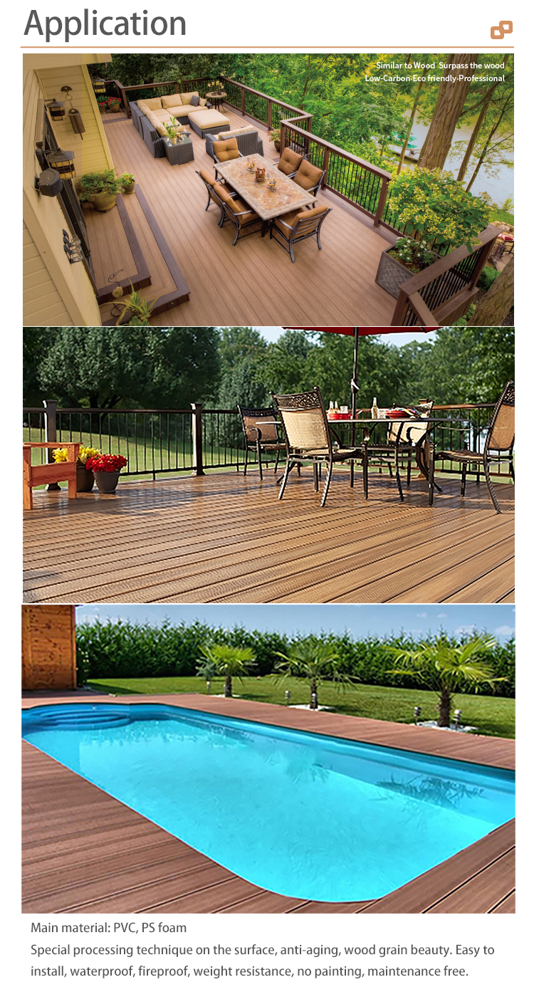 Swimming Pool and Garden Decking Low-Emission PVC Foam ASA for Chemical-Free Outdoor