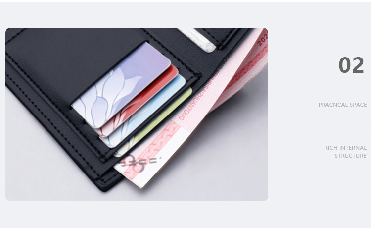 Availiable Multifunctional Money Cards Holder Purse for Korean Luxury Men's Short Wallet