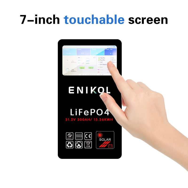 48V Lithium Battery 300AH with Touchable Screen 51.2v 15kwh Wall Mounted/Floor Standing
