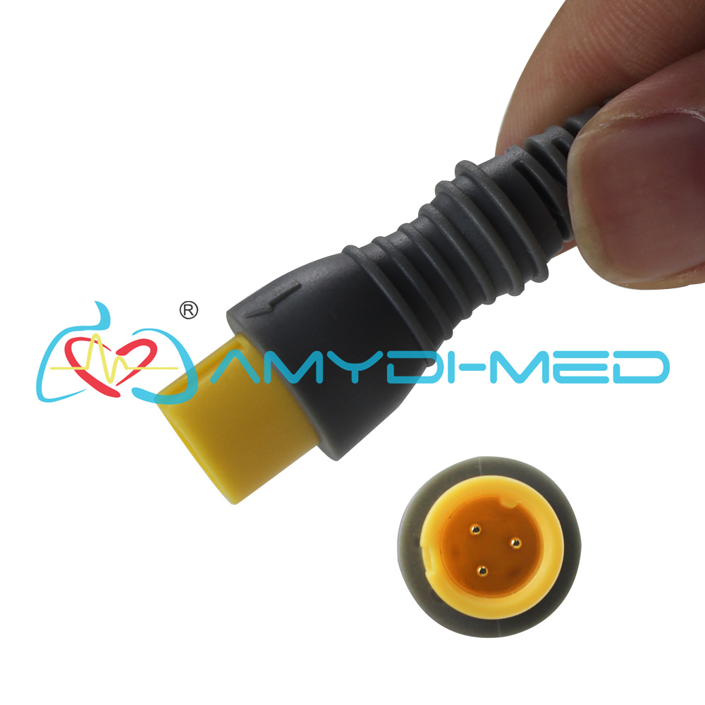 Adult Esophageal Temperature Probe 3Pins Medical Grade ICU Monitor High Temp Probe