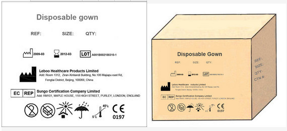 PP Plus Size Disposable Lab Coats For Dental EO Sterilize