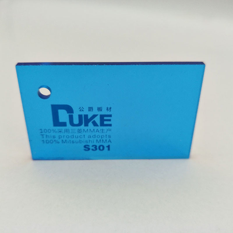 Blue 1220*2440mm Translucent Clear Anti UV Acrylic Sheet Signage Material