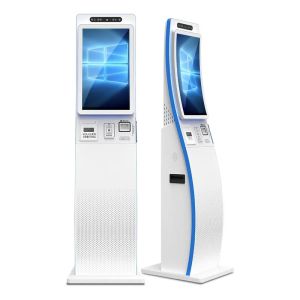 ODM Curved Surface Touch Screen Self Service Kiosk 23.6 inch With QR Code