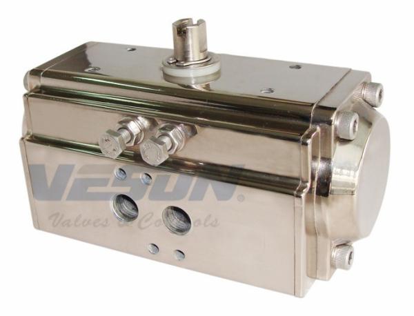 Nickle Plated Quarter Turn Pneumatic Actuator , Rotary Air Actuator Anticorrosiv