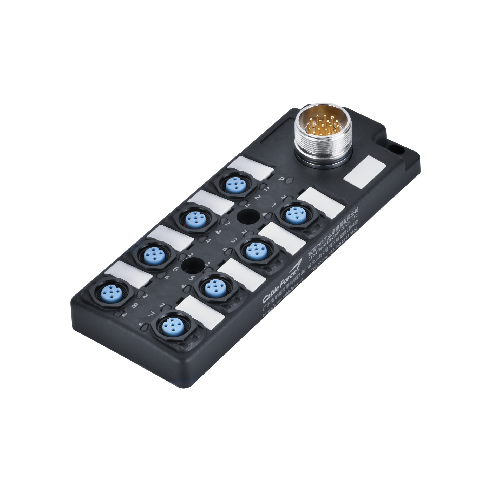 4a 8 Ports M12 Junction Box Distributor Double Signal Pathway Npn With M23