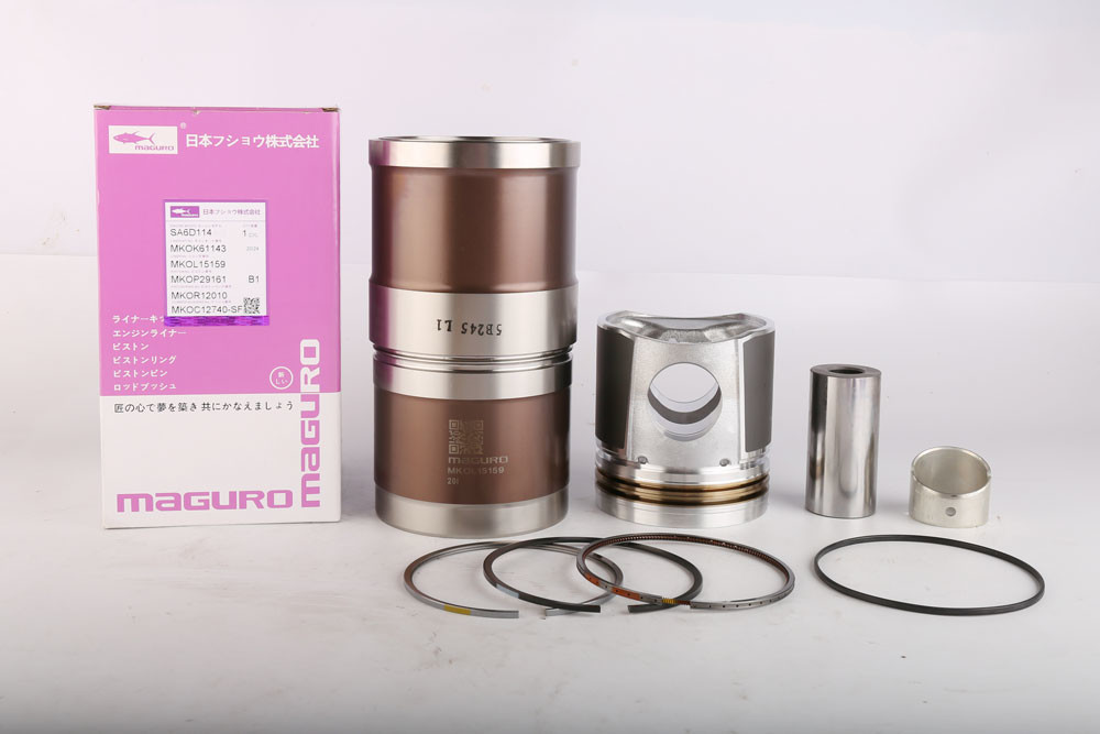 6 cyls Cylinder Liner Kit Fit SA6D114 KOMATSU Diesel Engine 114mm
