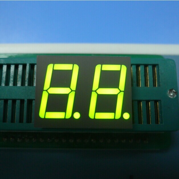 0.56inch Dual Digit Common Cathode 7-Segment LED Display Yellow Green