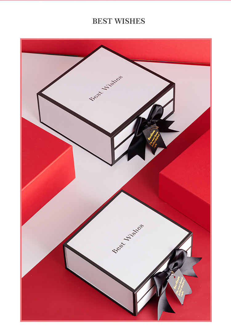 Whole Sales Luxury Clothes Perfume Gift Set Package Ribbon Bow Magnetic Closure Cardboard Folding Gift Box