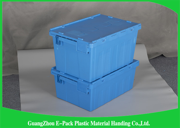 Standard Plastic Attached Lid Containers Foldable Large Distribution For Industry