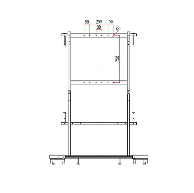 Mobile Stand for Interactive Whiteboards Use with Projectors